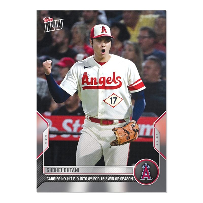 大谷翔平 #981 ノーヒットノーラン逃すも15勝目を挙げた記念のカード