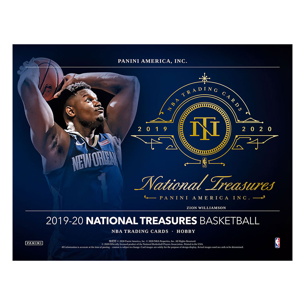 NBA 2019-20 Panini National Treasures Basketball 4-Box case