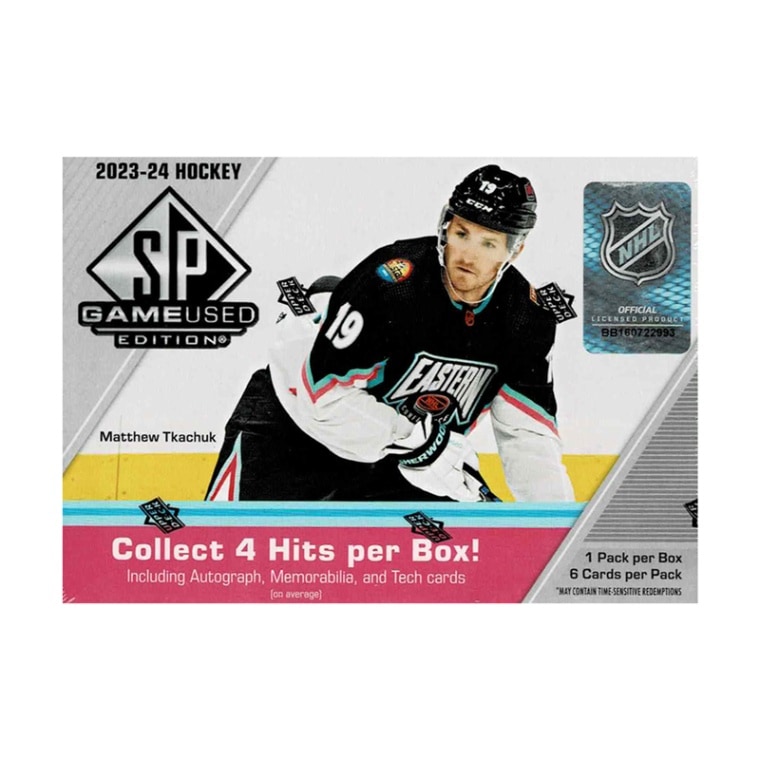 NHL 2023-24 Upper Deck SP Game Used Hockey Hobby Box  4/4入荷
