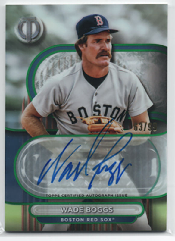 ウェイド・ボッグス/Wade Boggs 2024 Topps Tribute auto 63/99 