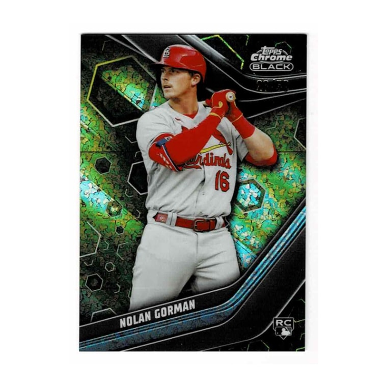 ノーラン・ゴーマン/ Nolan Gorman 2023 Topps Chrome Black Rookie Card Gold Mini-Diamond Refractors 50枚限定