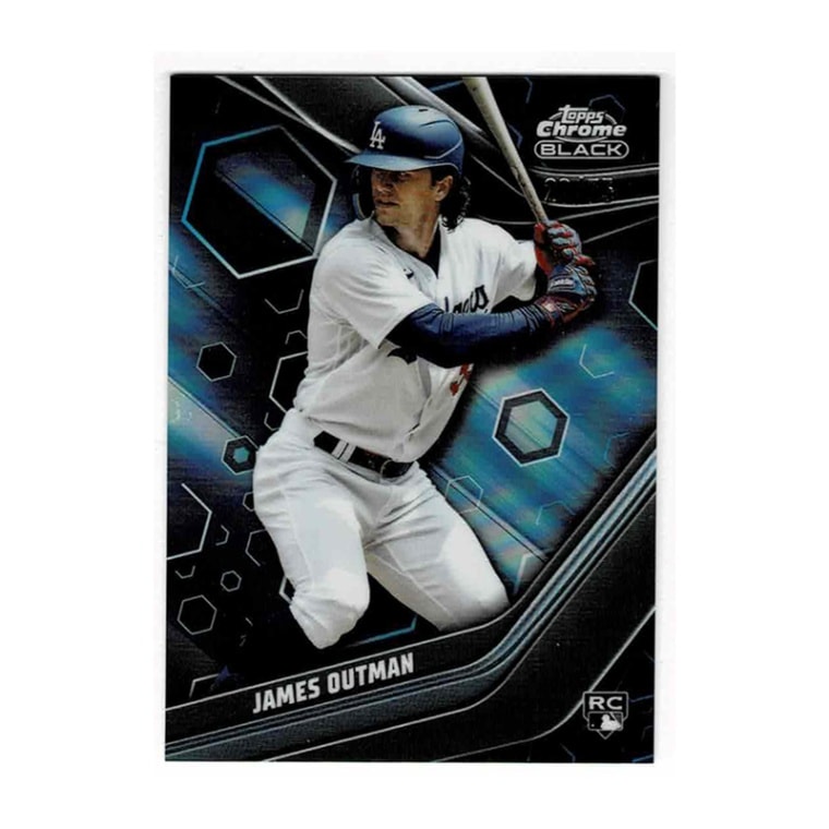 ジェームズ・アウトマン/James Outman 2023 Topps Chrome Black Rookie Card Blue Refractors 75枚限定