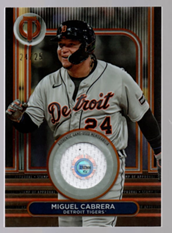 ミゲル・カブレラ/Miguel Cabrera 2024 Topps Tribute 24/25 ジャージナンバー！