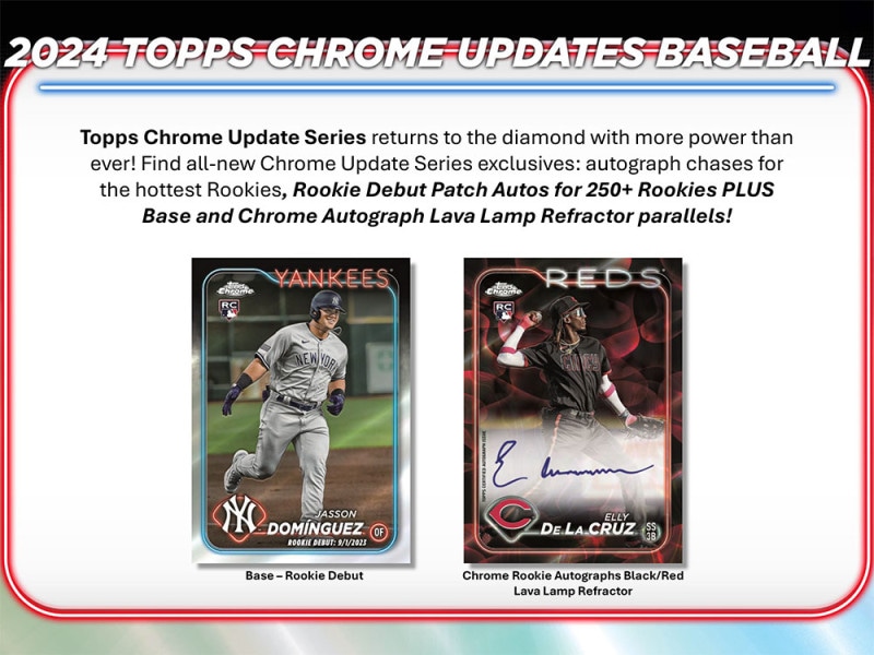 MLB 2024 Topps Chrome Update Series Baseball Hobby 6-Box case  11/13入荷！