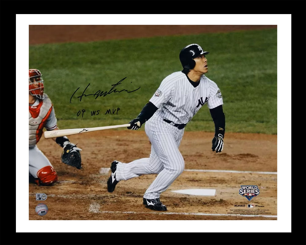 松井秀喜 MLB 直筆サイン入り 額装 16x20フォト (09 WS MVP入り