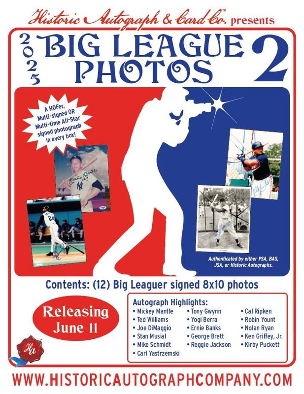 2025 Historic Autographs Big League Photo Series 2 Box 8/12入荷！