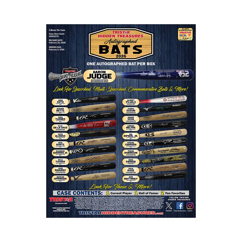 2026 Tristar Hidden Treasures Autographed Bats Box 3/2入荷 2026 Tristar Hidden Treasures Autographed Bats Box 3/2入荷