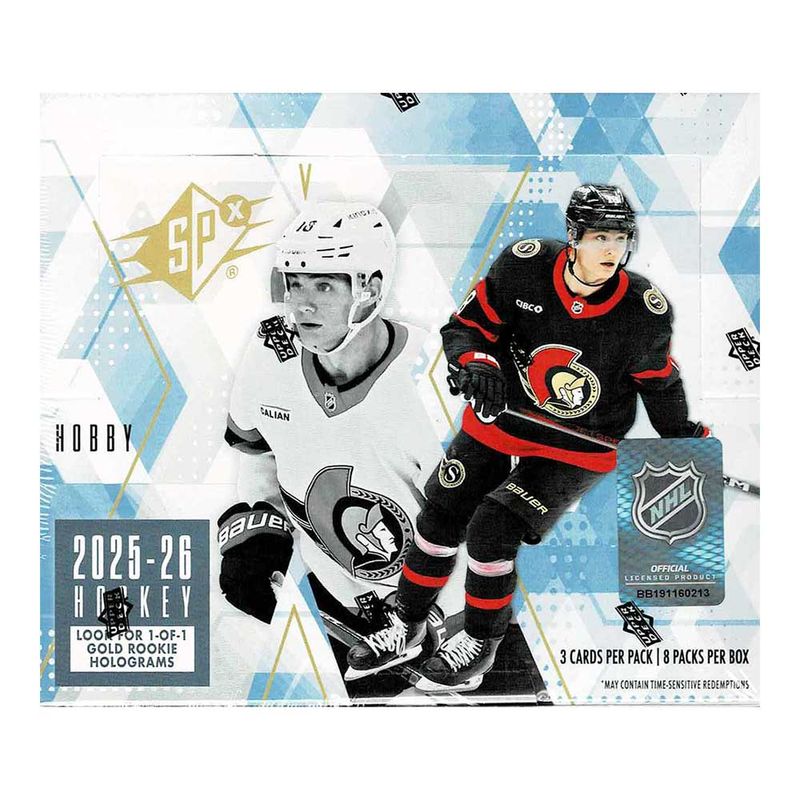 NHL 2025-26 UD SPx Hockey Hobby Box 5/7入荷 価格はTel 店頭販売中