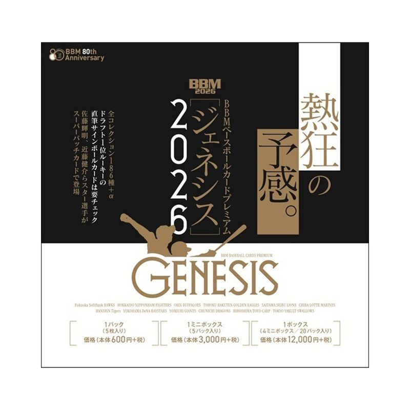 BBM 北海道日本ハムファイターズ ベースボールカード 2026 Box 送料