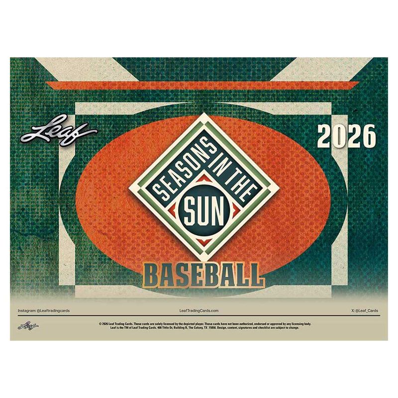 2026 Leaf Seasons in the Sun Baseball Box 8/3入荷