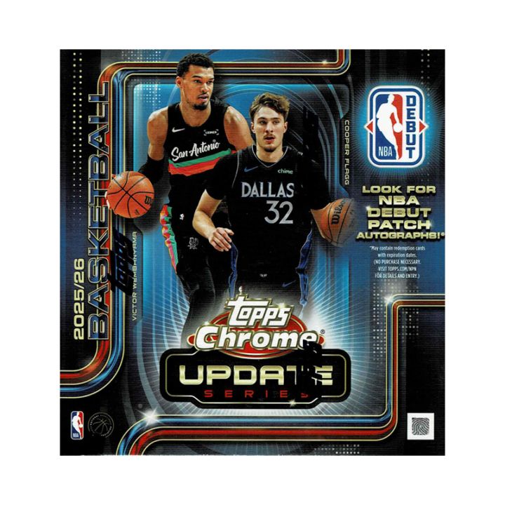 NBA 2025-26 Topps Chrome Update Series Basketball Mega Box 8/7入荷！！