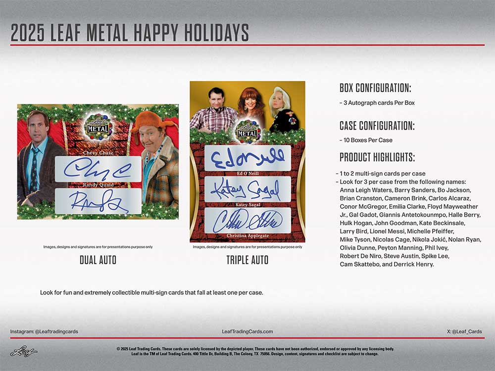 2025 Leaf Metal Happy Holidays Box 12/12入荷 ｜カード