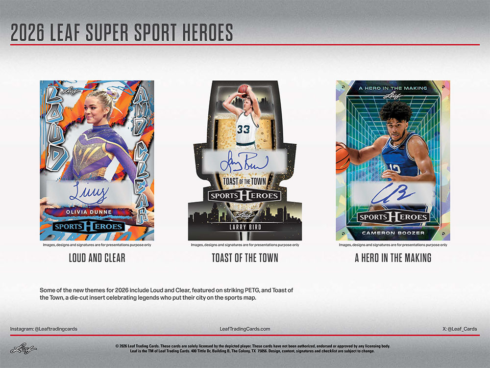 2026 Leaf Super Sports Heroes Box 2/2入荷 ｜カードファナティック