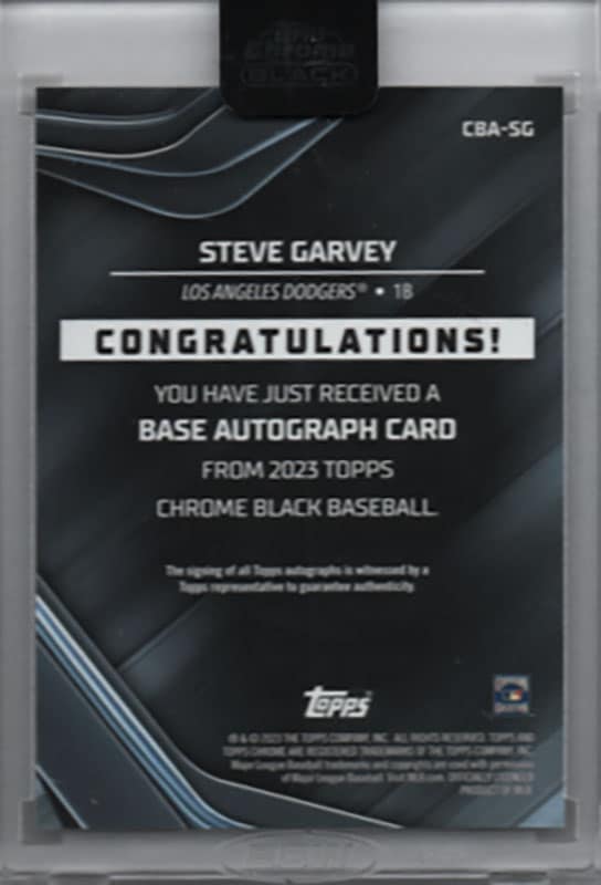 スティーブ・ガービー/Steve Garvey 2023 Topps Chrome Black auto 67