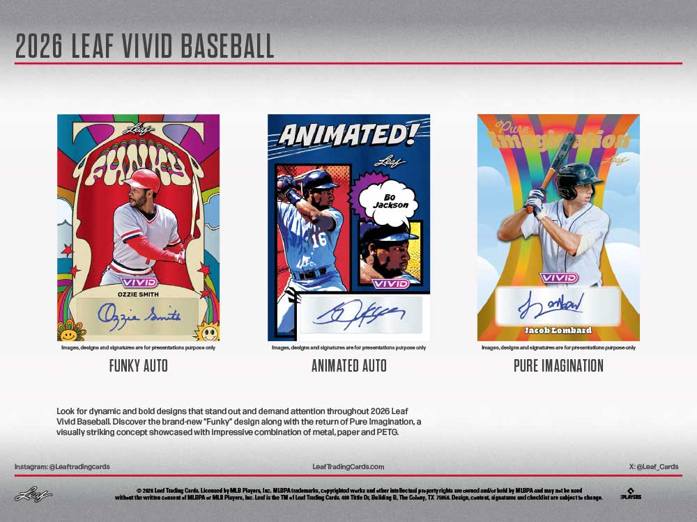 2026 Leaf Vivid Baseball Hobby Box 6/5入荷！！ ｜カード