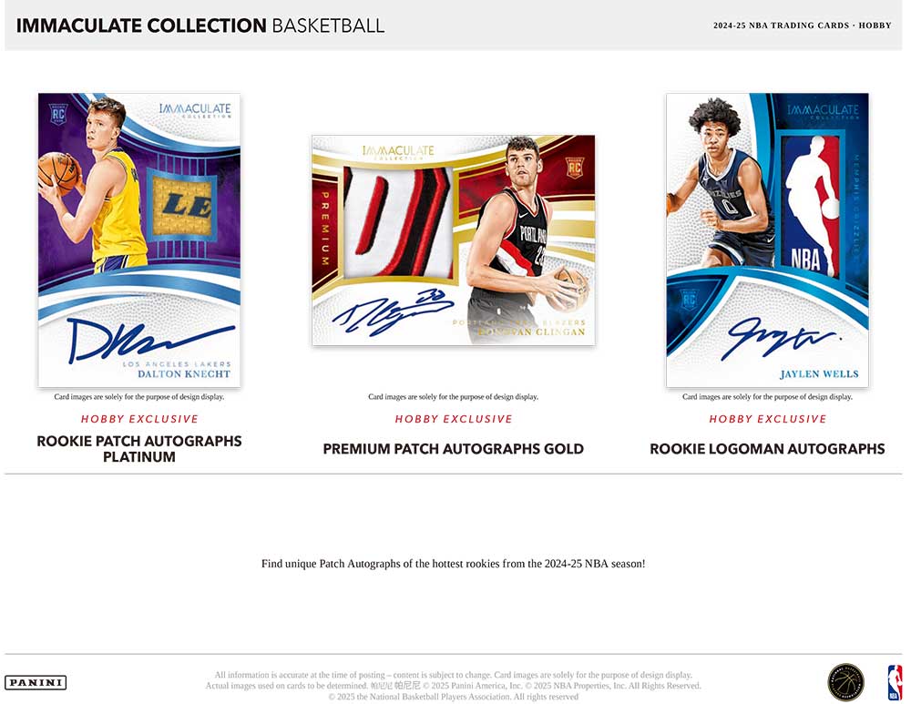 NBA 2024-25 Panini Immaculate Collection Basketball Hobby