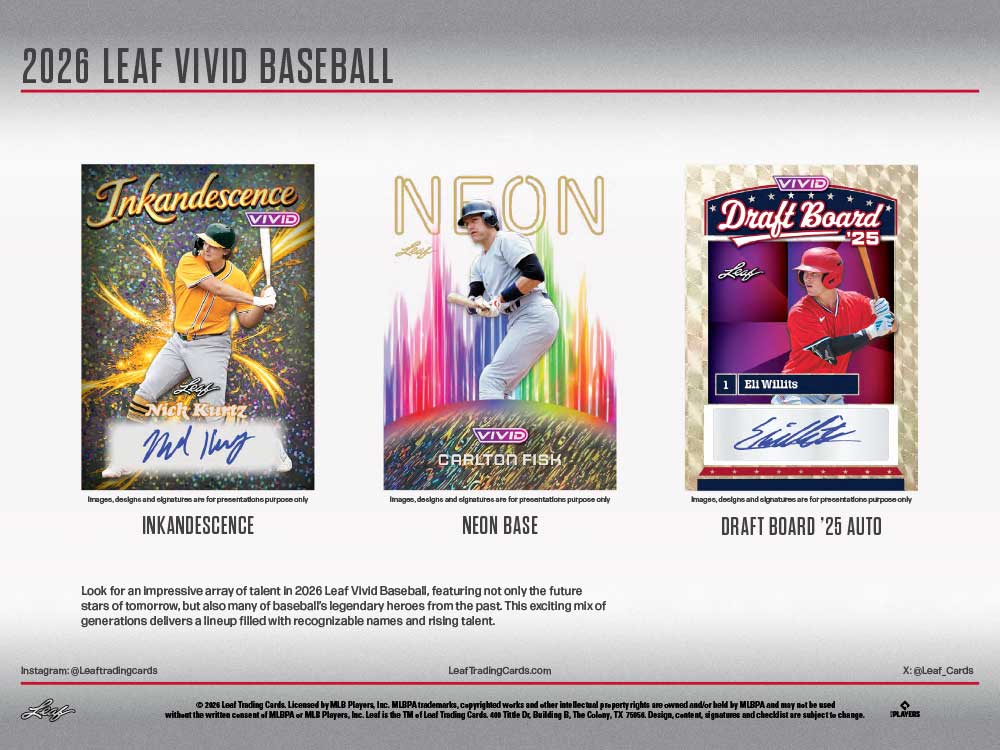 2026 Leaf Vivid Baseball Jumbo Box 6/5入荷！ ｜カード