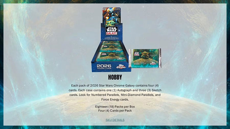 2026 Topps Star Wars Chrome Galaxy Hobby Box ｜カード