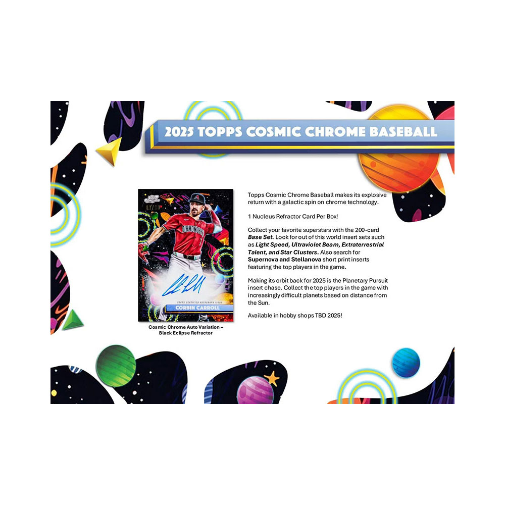 MLB 2025 Topps Cosmic Chrome Baseball Hobby Box 12/19入荷