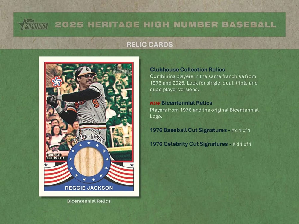 MLB 2025 Topps Heritage High Number Baseball Hobby Box 12/19入荷