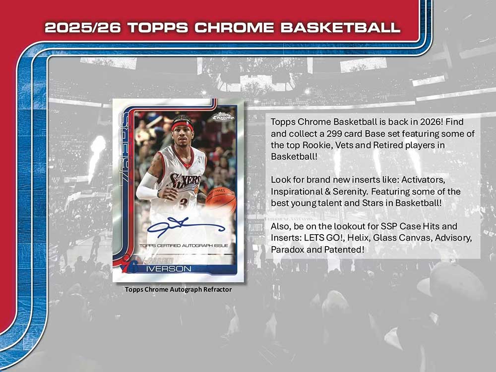 NBA 2025-26 Topps Chrome Basketball Mega Box 12/19入荷