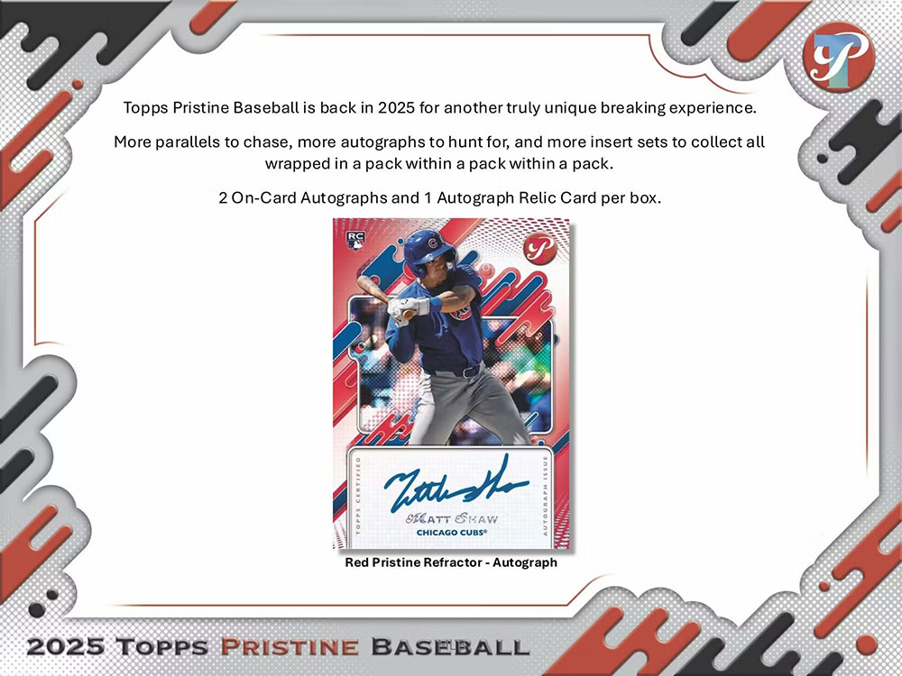 MLB 2025 Topps Pristine Baseball Hobby Box 2/13入荷 ｜カード