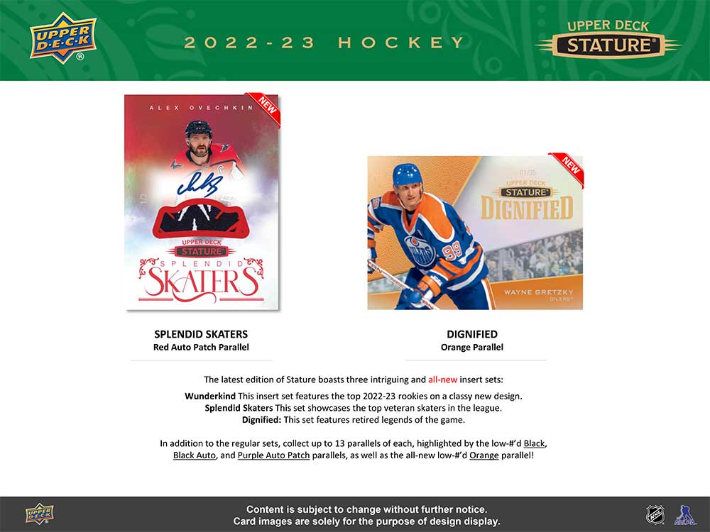 NHL 2022-23 Upper Deck Stature Hockey Box 11/23入荷 ｜カード