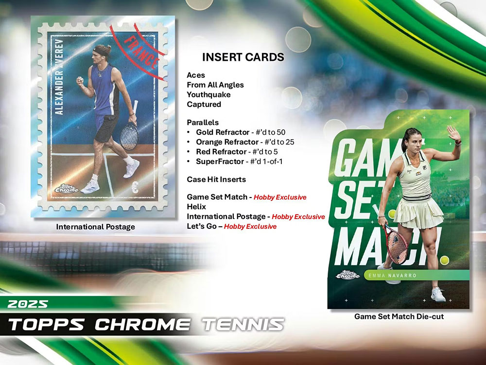 2025 Topps Chrome Tennis Hobby Box 2/7入荷 店頭販売中 ｜カード