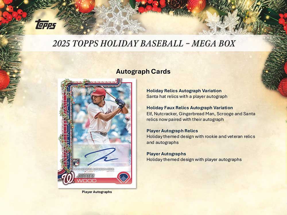 MLB 2025 Topps Holiday Baseball Mega Box 10/23入荷 ｜カード