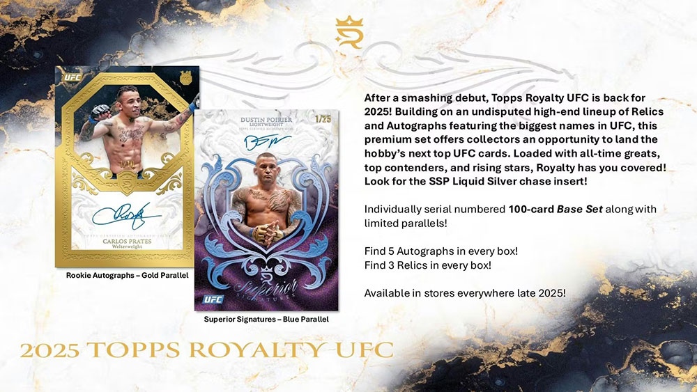 2025 Topps Royalty UFC Hobby Box 2/7入荷 ｜カードファナティック