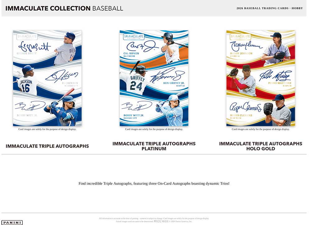 予約）2026 Panini Immaculate Baseball Hobby Box 7/16より店頭販売
