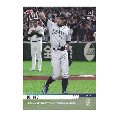  2019ǯ ޥʡ ܳ ൭ǰ #7 Legend Retires to Epic Ovation in Japan - Ichiro MLB TOPPS NOW Card