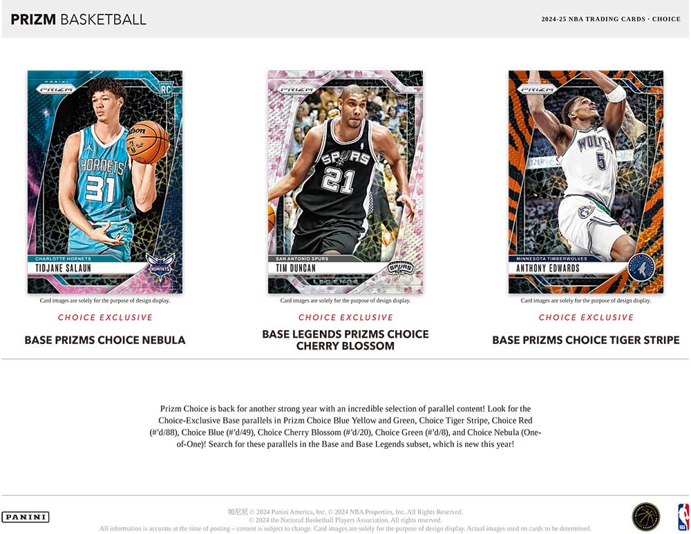 NBA 2024-25 Panini Prizm Basketball Choice Box 3/5入荷