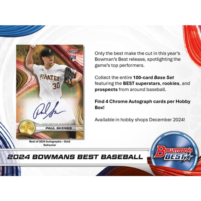 MLB 2024 Bowman's Best Baseball Hobby Box 1/15入荷