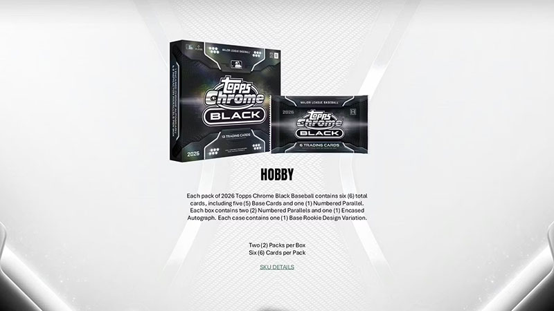 MLB 2026 Topps Chrome Black Baseball Hobby Box 4/30入荷 ｜カード