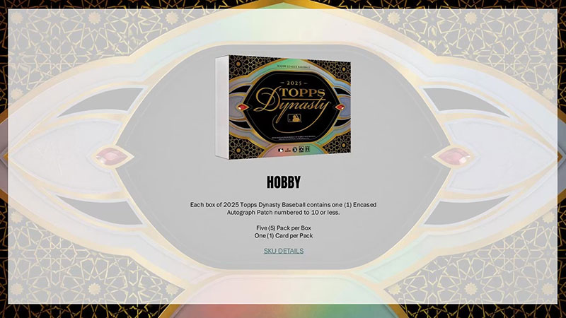 MLB 2025 Topps Dynasty Baseball Hobby Box 6/18入荷！！ ｜カード