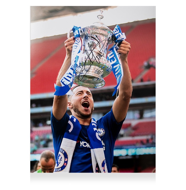 ǥ󡦥 륷 2018 FA å ʡ ľɮե Eden Hazard Signed Chelsea Photo: 2018 FA Cup Winner