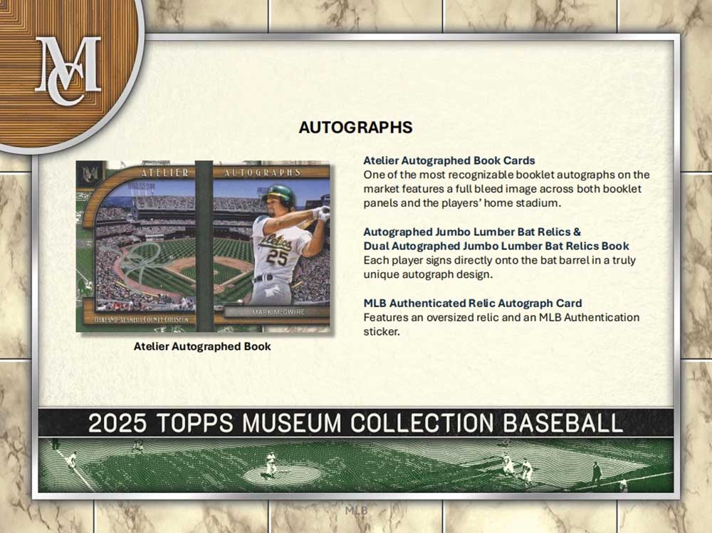 MLB 2025 Topps Museum Collection Baseball Hobby Box 2/7入荷