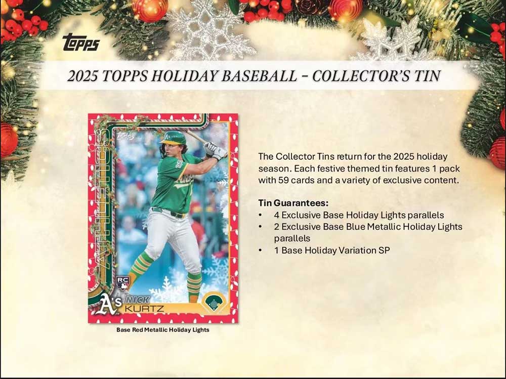 MLB 2025 Topps Holiday Baseball Collector's Tin 10/23入荷 ｜カード