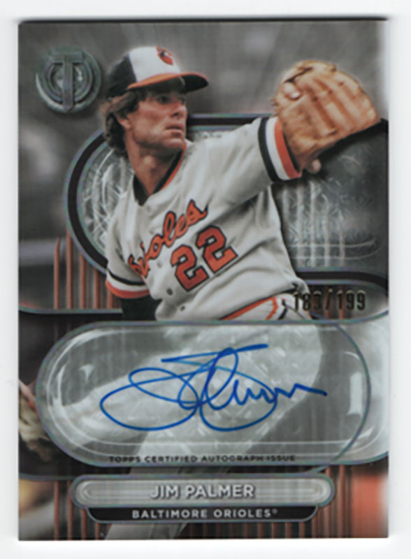 ジムパーマー直筆サインボール(Rawlings アメリカンリーグ公式野球 ) ジム・パーマー/Jim Palmer 2024 Topps Tribute auto 183/199 ｜カード