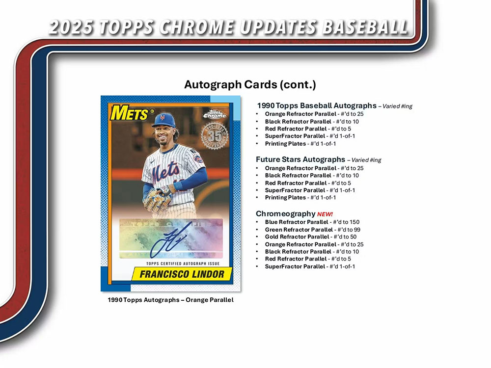 MLB 2025 Topps Chrome Update Series Baseball Mega Box 12/21入荷