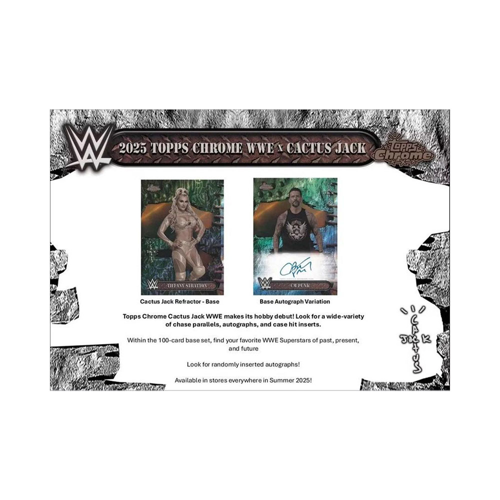 わたり　ギャザ　英字カード 2025 Topps Chrome WWE x Cactus Jack Hobby Box 8/30入荷 ｜カード