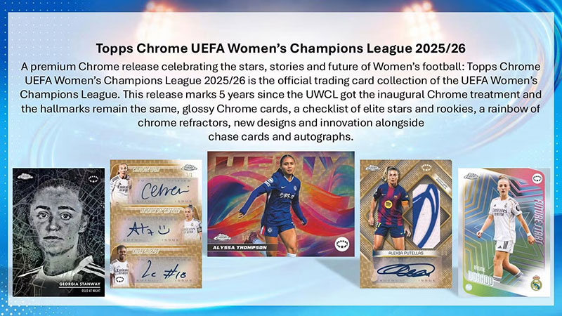 2025-26 Topps Chrome UEFA Women's Champions League Soccer Hobby
