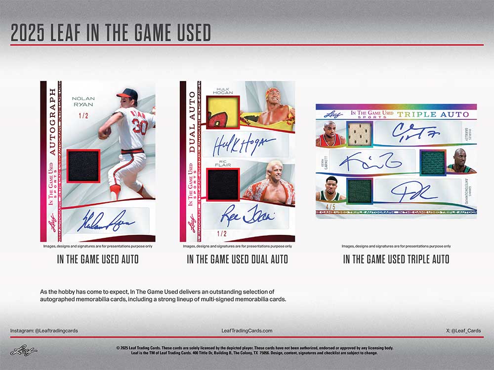 予約）2025 Leaf In The Game Used Sports Box 2/13入荷予定