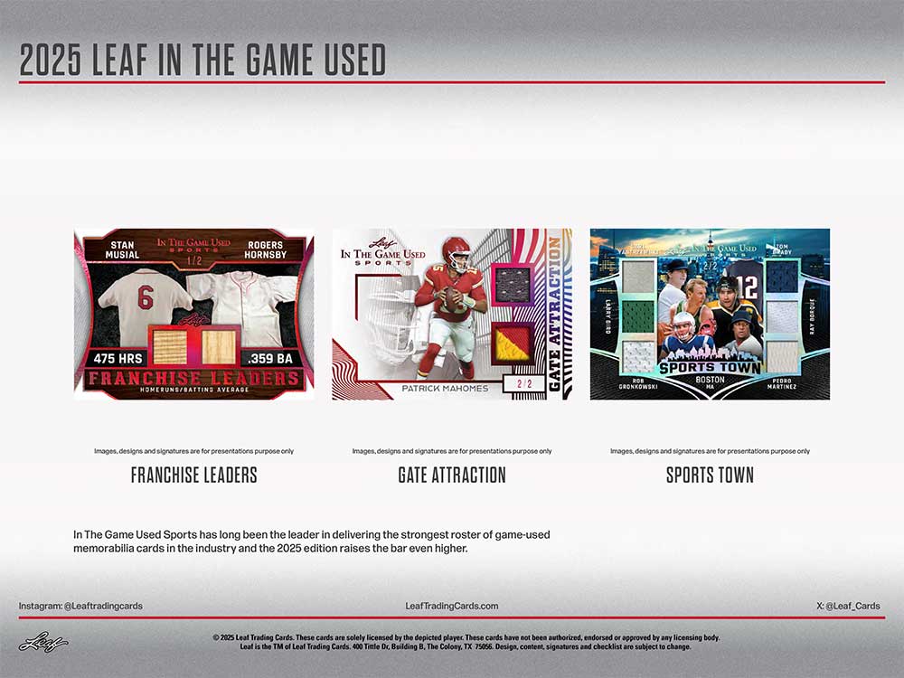 予約）2025 Leaf In The Game Used Sports Box 2/13入荷予定