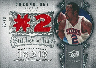 ⡼ ޥ NBA 2007/08 UD Chronology Stitches In Time 99ꡪ58/99/ Moses Malone