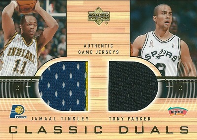 ȥˡѡ ޡ롦ƥ󥺥꡼ Tony Parker/Jamaal Tinsley 04/05 Classics Duals Jersey