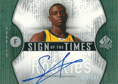 サエル・セネ NBAカード Saer Sene 06/07 SP Authentic Sign of the