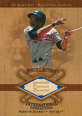 ٥ȡޡ MLB Roberto Alomar 2001 SP Game Bat Milstone Piece of Action Milestone