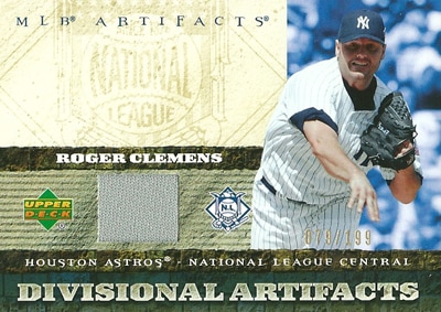 㡼 MLB Roger Clemens 2007 Artifacts Divisional Artifacts 079/199